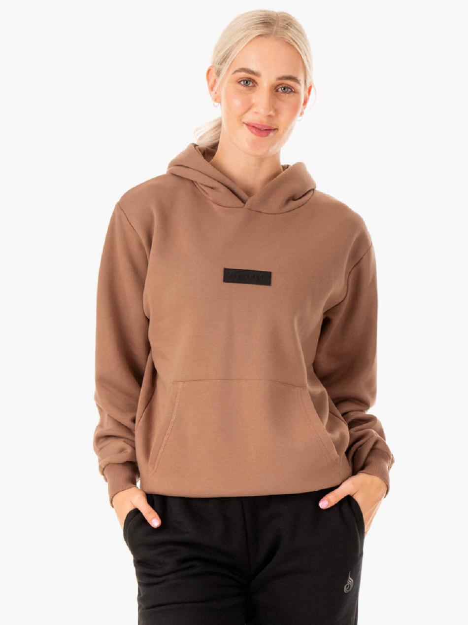 Beige Men's Ryderwear Unisex Pullover Hoodie | REH54553