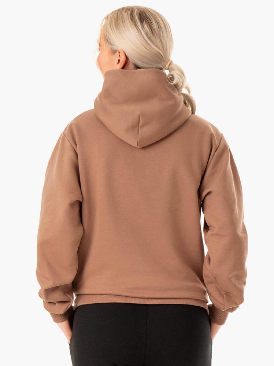 Beige Men's Ryderwear Unisex Pullover Hoodie | REH54553