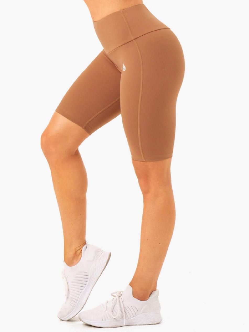 Beige Women's Ryderwear Action Bike Short Shorts | A2X77538