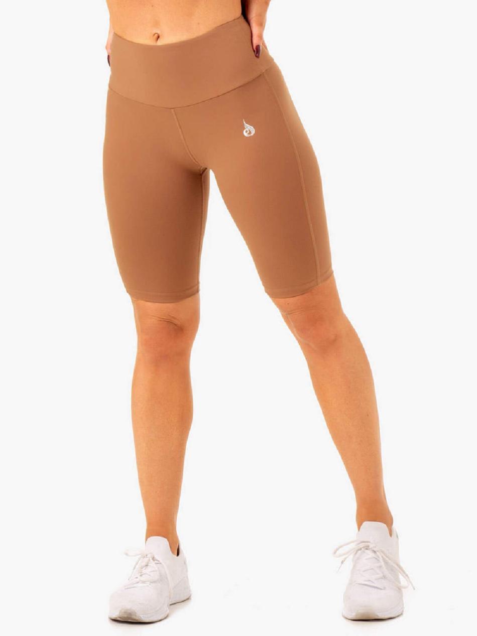 Beige Women\'s Ryderwear Action Bike Short Shorts | A2X77538