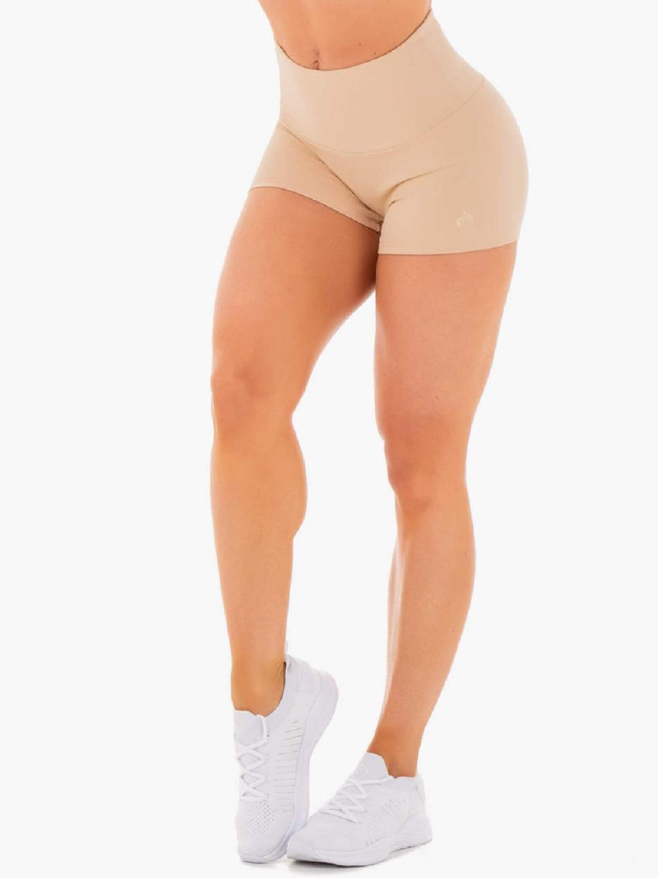 Beige Women\'s Ryderwear Adapt High Waisted Shorts Scrunch Bum | DF4527952