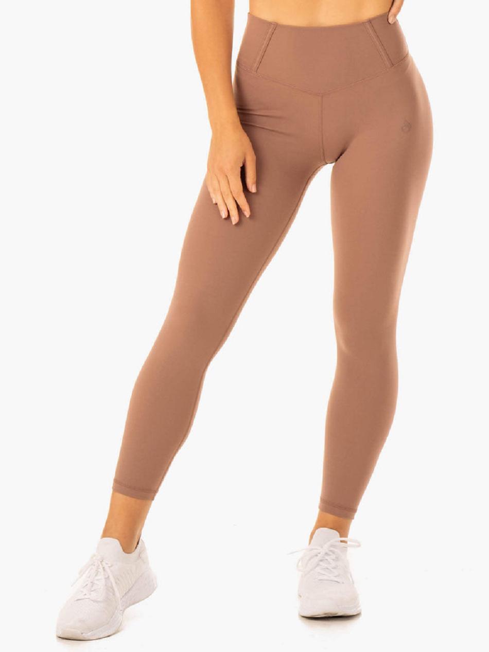 Beige Women\'s Ryderwear Form Scrunch Bum Leggings | 113DF27740