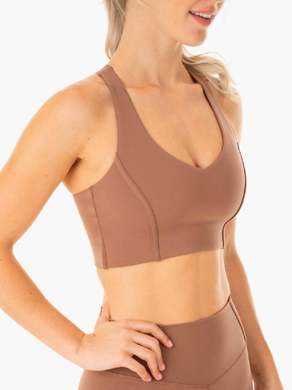 Beige Women's Ryderwear Form Sports Bras | G5B79816