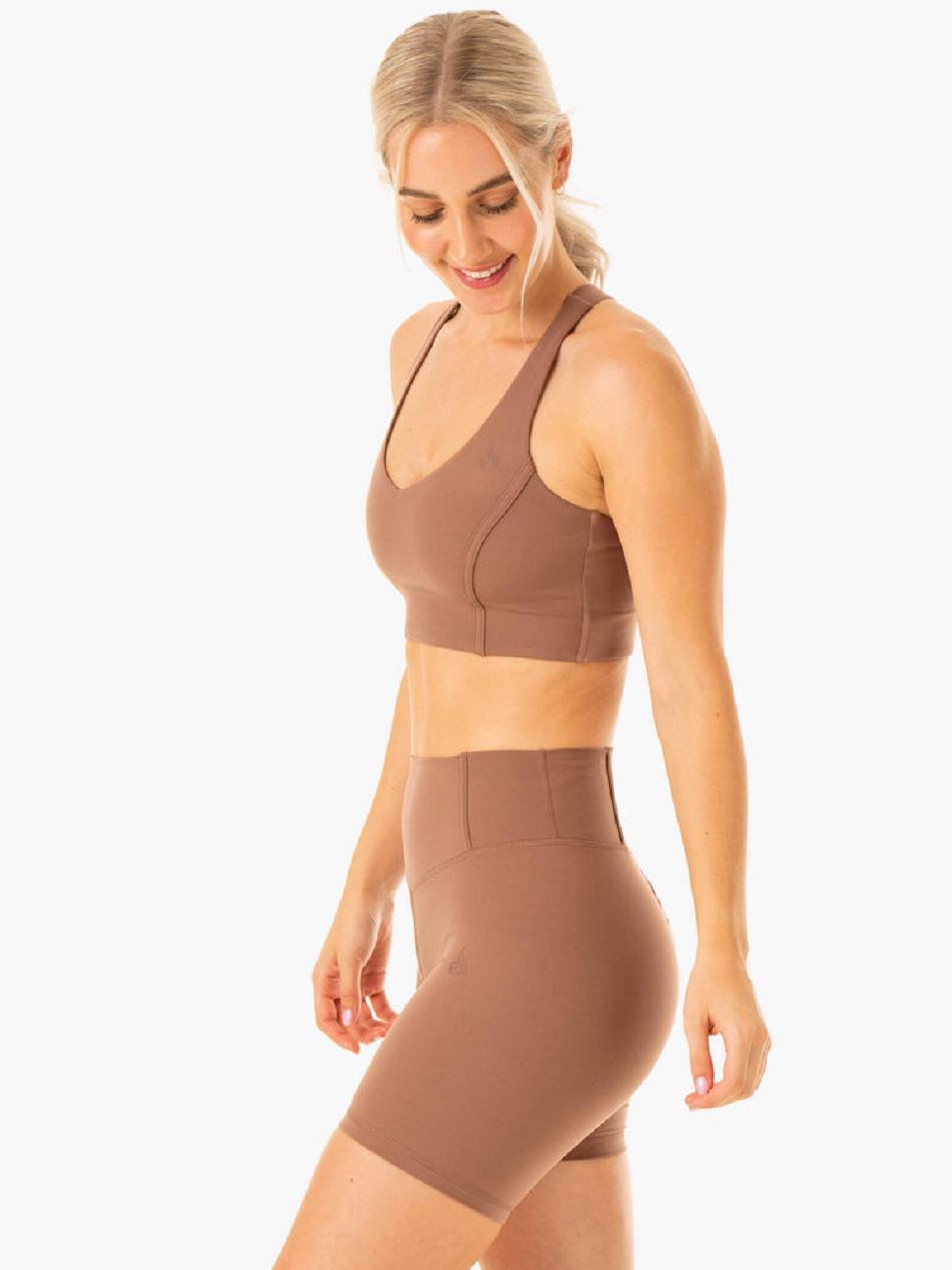 Beige Women's Ryderwear Form Sports Bras | G5B79816