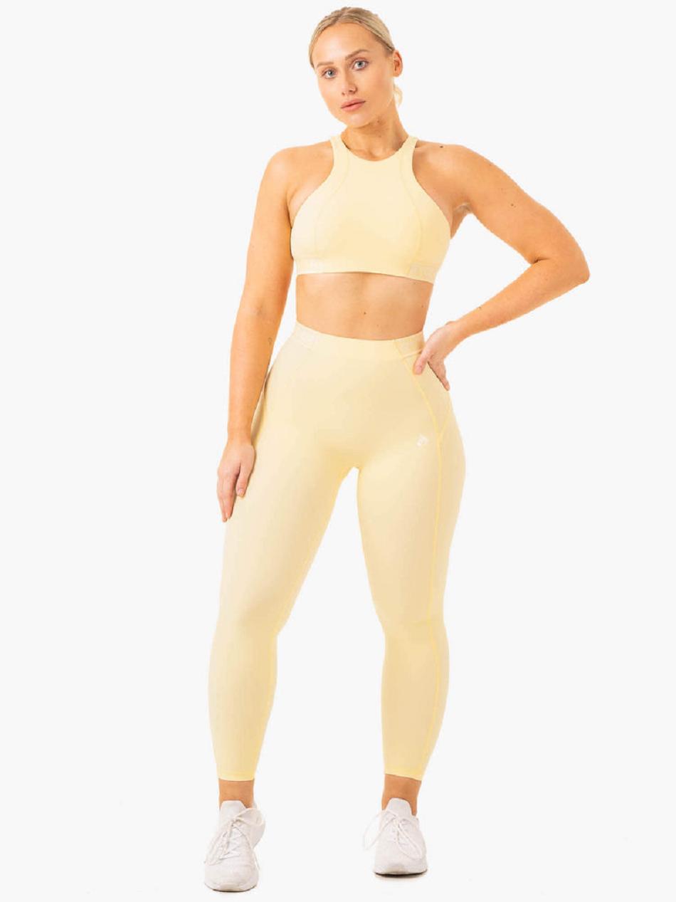 Beige Women's Ryderwear Level Up High Impact Sports Bras | YGJ86981