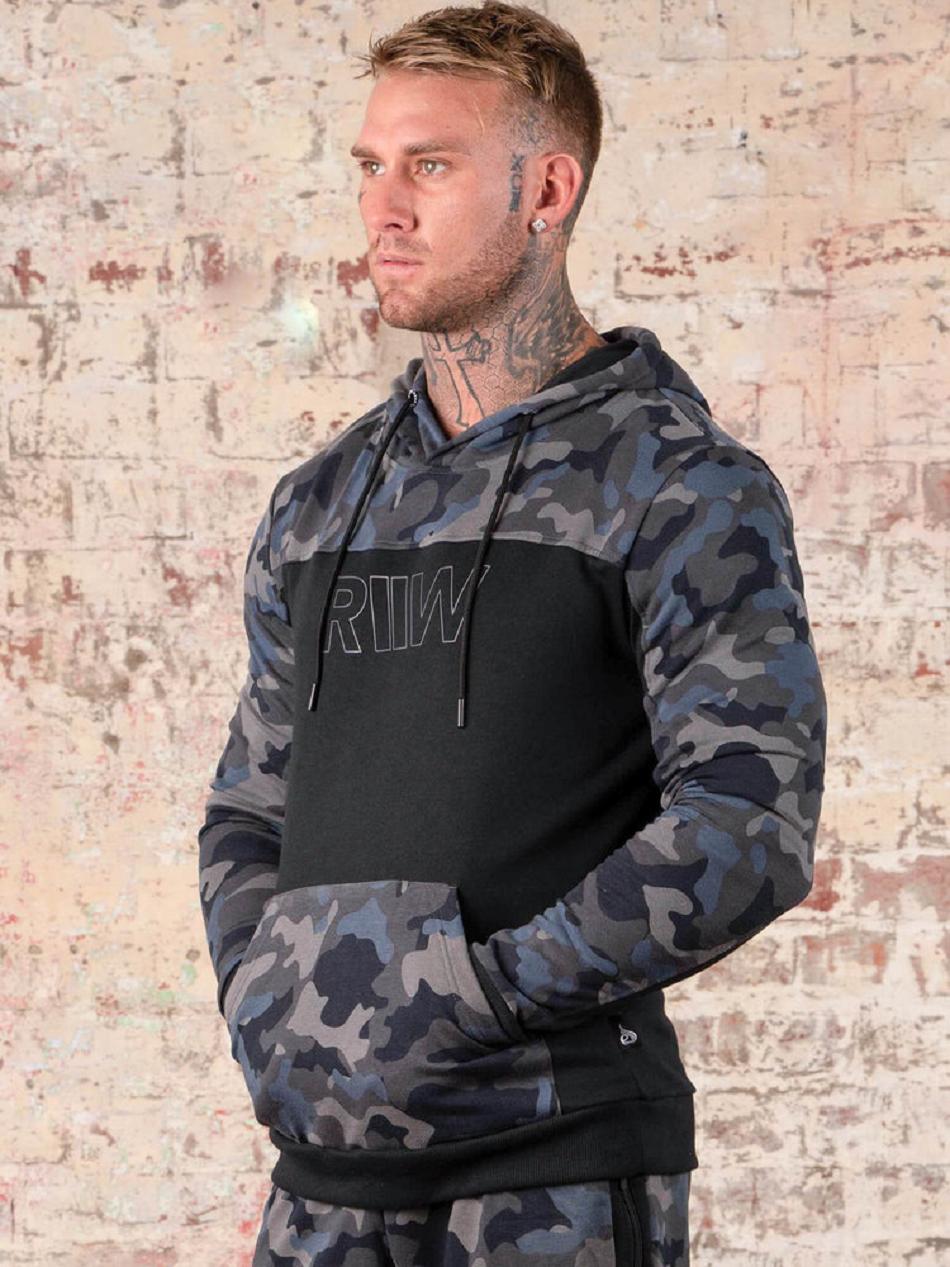 Black / Camo Men's Ryderwear Camo Hoodie | GB8886986