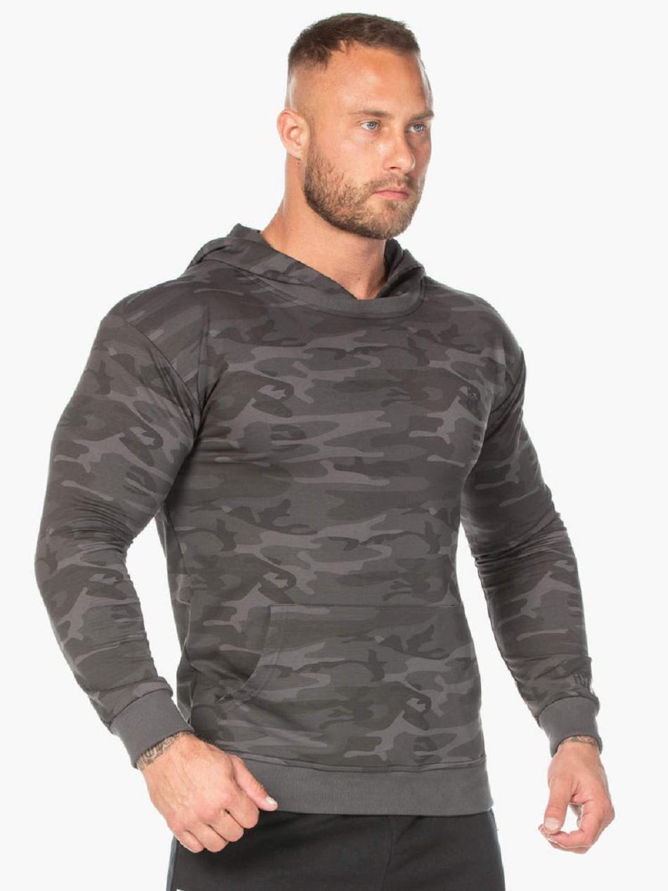 Black / Camo Men's Ryderwear Camo Pullover Hoodie | 92SB20211