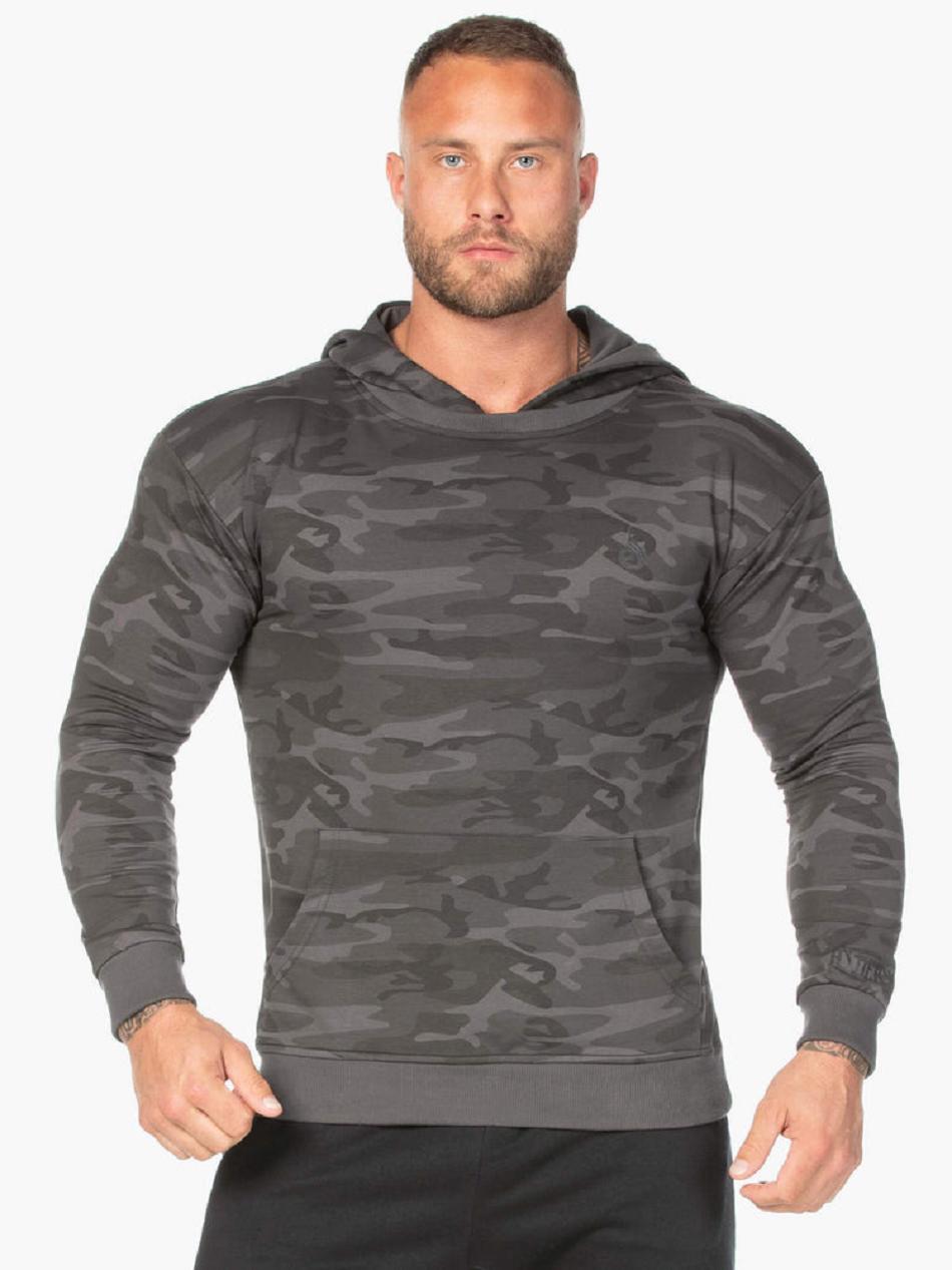 Black / Camo Men\'s Ryderwear Camo Pullover Hoodie | 92SB20211