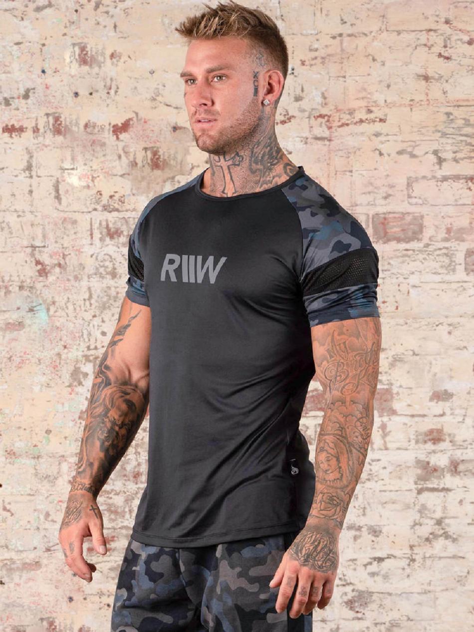 Black / Camo Men's Ryderwear Camo T-Shirt Top | HY8616969