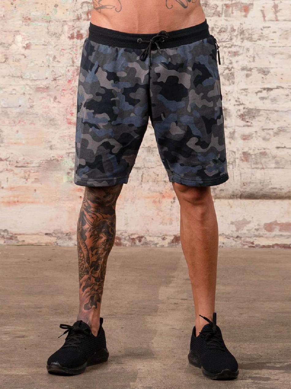 Black / Camo Men's Ryderwear Camo Track Shorts | DS9056746