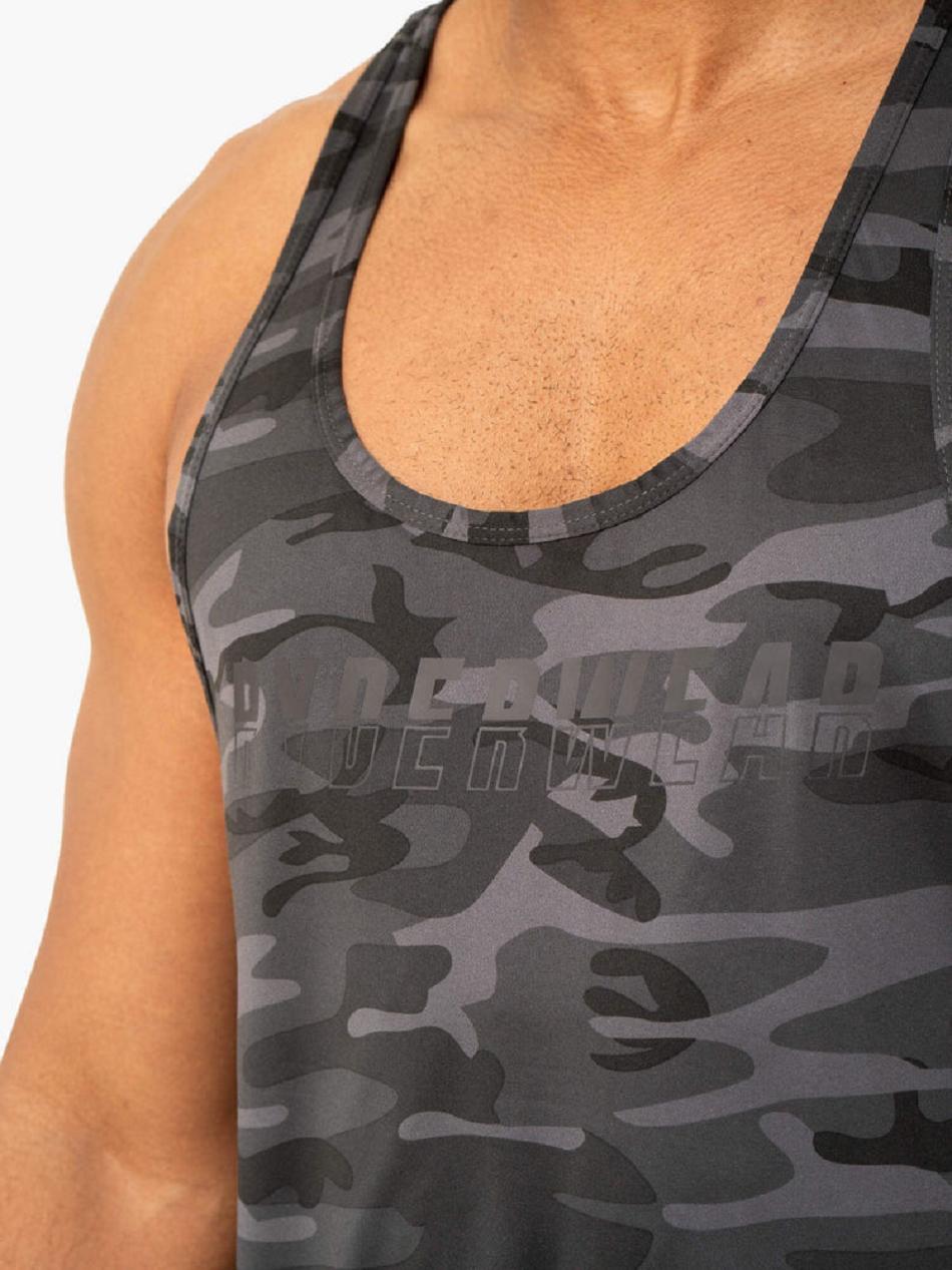 Black / Camo Men's Ryderwear Overdrive Stringer T-Back Top | HY9186161