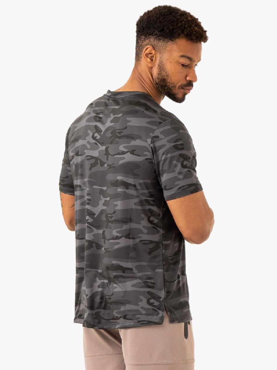 Black / Camo Men's Ryderwear Overdrive T-Shirt Top | 183F50201