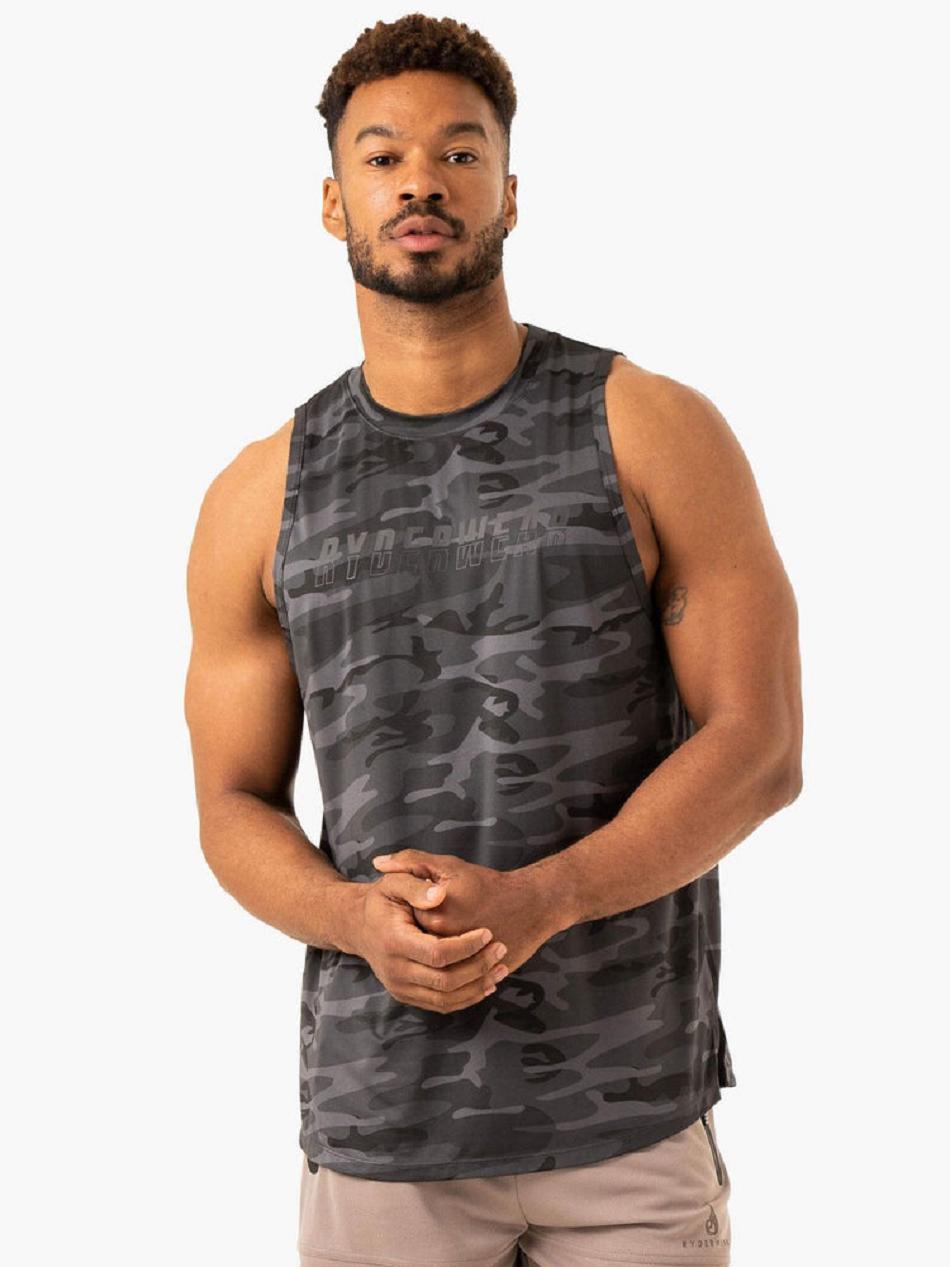 Black / Camo Men's Ryderwear Overdrive Tank Top | 89RT60250