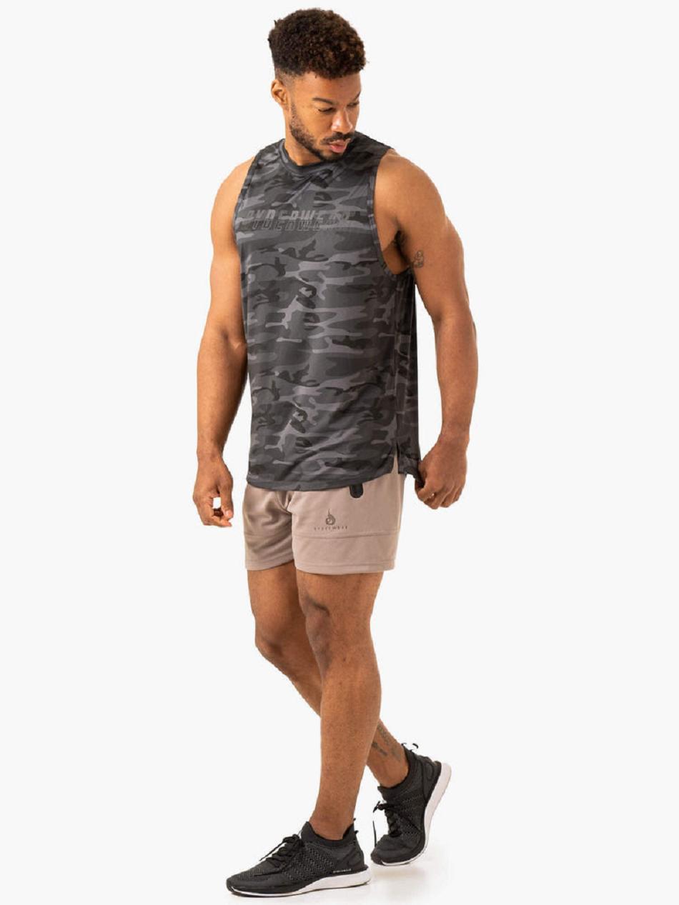 Black / Camo Men's Ryderwear Overdrive Tank Top | 89RT60250