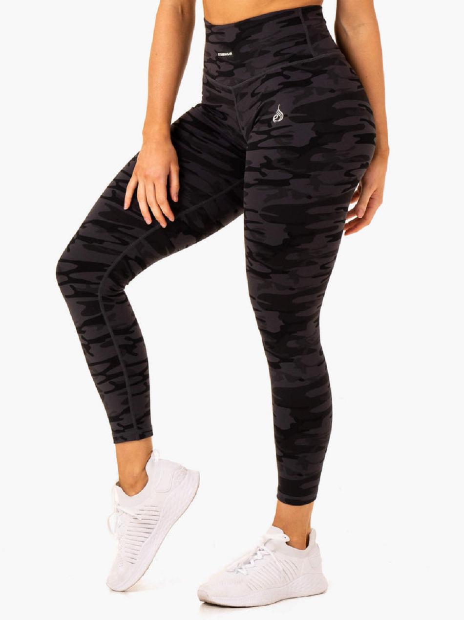 Black / Camo Women's Ryderwear Base Full Length Legging Leggings | DS3970433