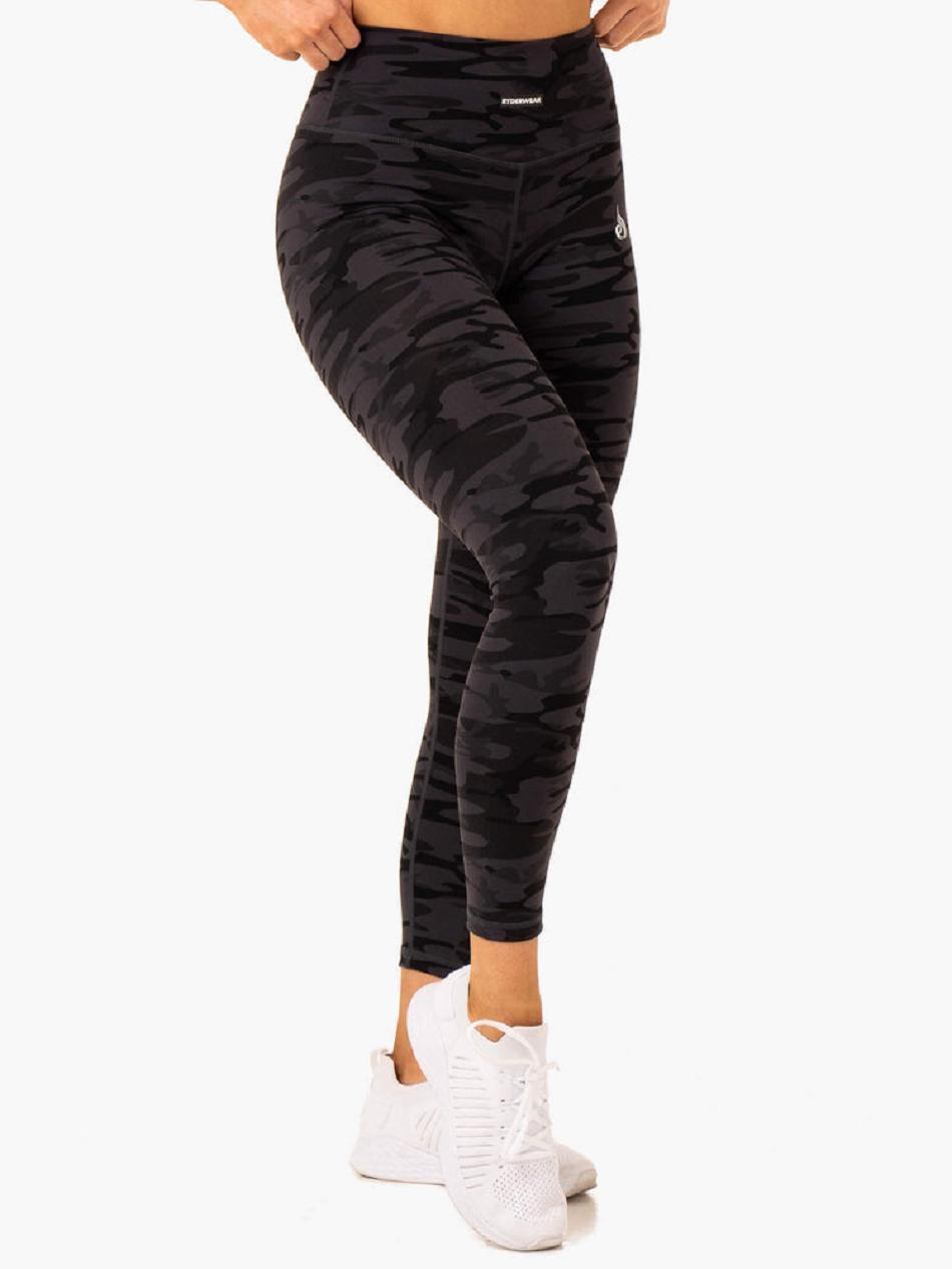 Black / Camo Women's Ryderwear Base Full Length Legging Leggings | DS3970433