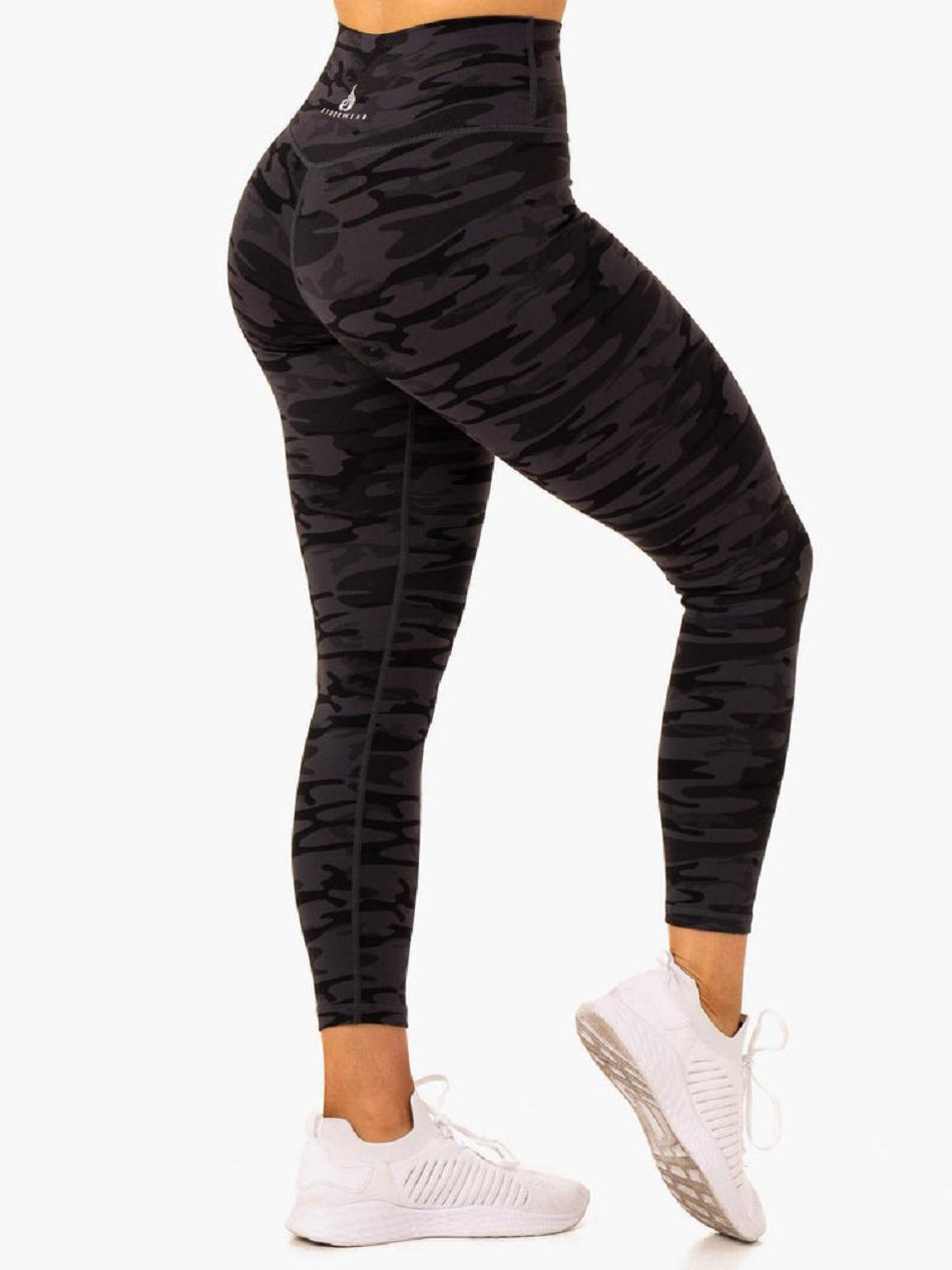 Black / Camo Women's Ryderwear Base Full Length Legging Leggings | DS3970433