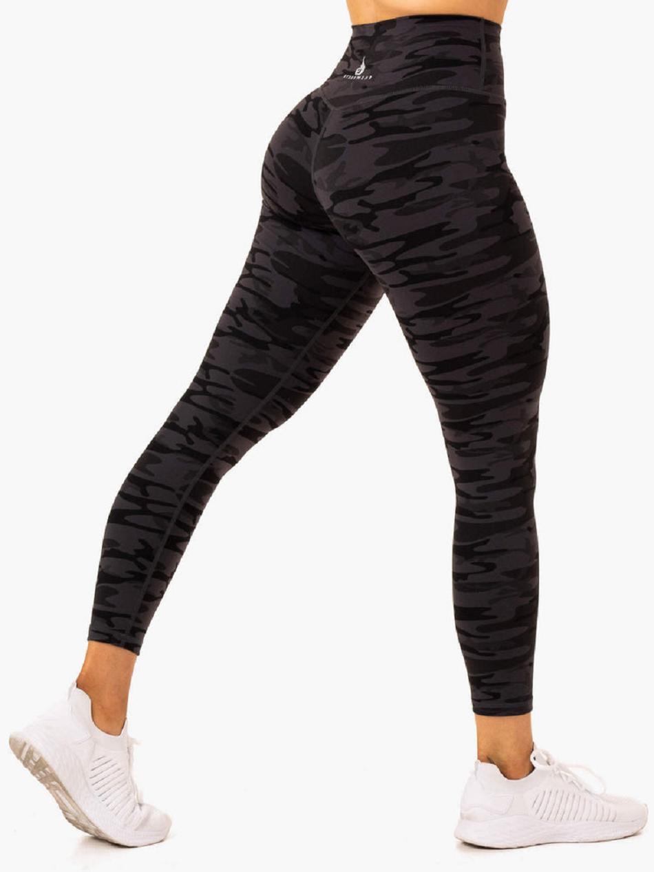 Black / Camo Women\'s Ryderwear Base Full Length Legging Leggings | DS3970433