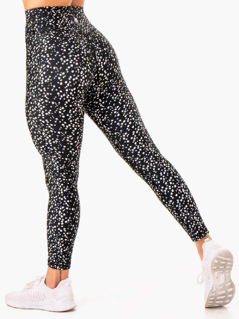 Black / Leopard Women's Ryderwear Reform High Waisted Leggings | 43SB94748