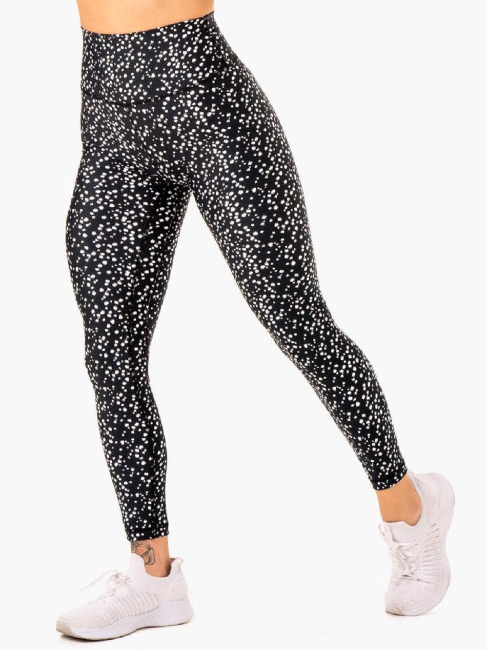 Black / Leopard Women\'s Ryderwear Reform High Waisted Leggings | 43SB94748