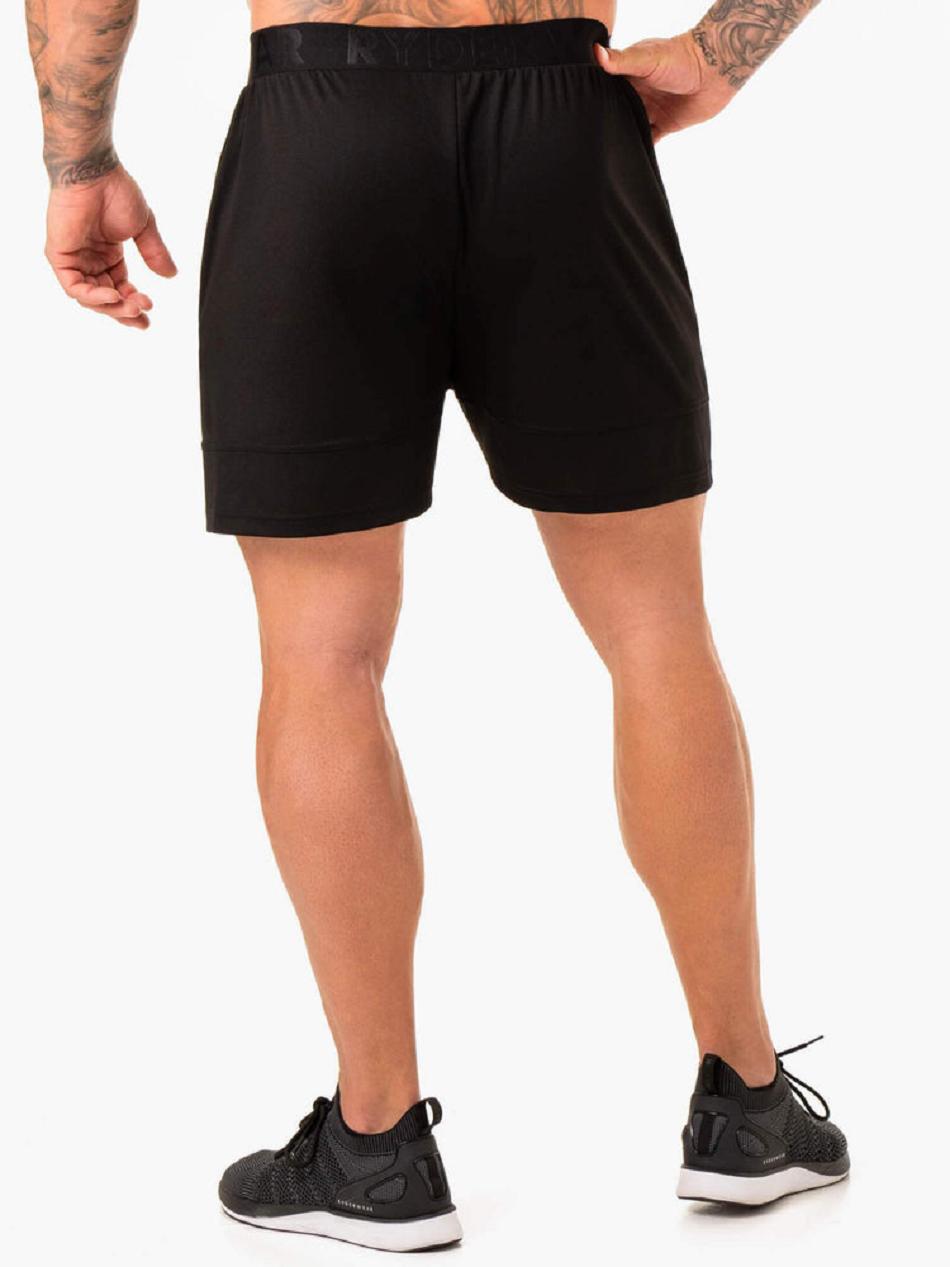 Black Men's Ryderwear Action Mesh Shorts | GB9039719