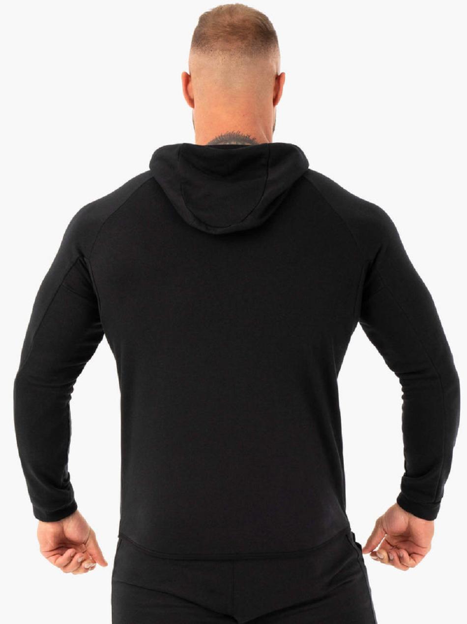 Black Men's Ryderwear Athletic Zip Up Hoodie | RFD52204