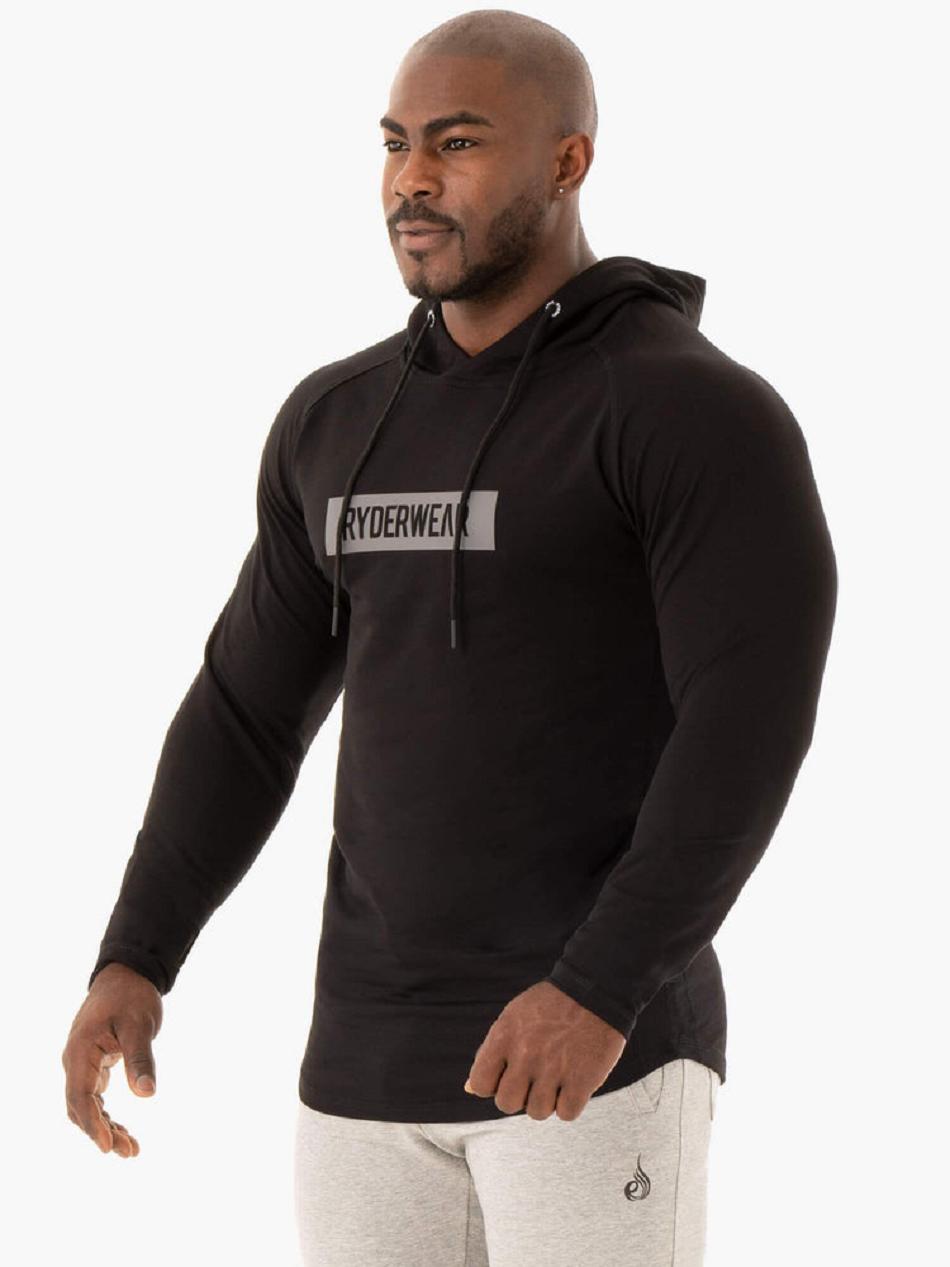 Black Men's Ryderwear Base Pullover Jumper Top | 85RC60430