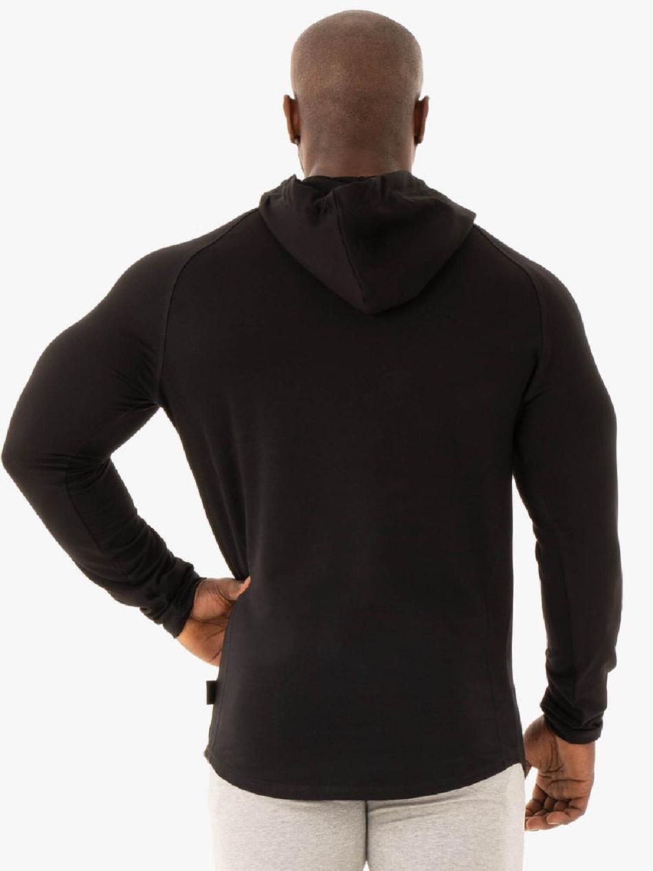 Black Men's Ryderwear Base Pullover Jumper Top | 85RC60430