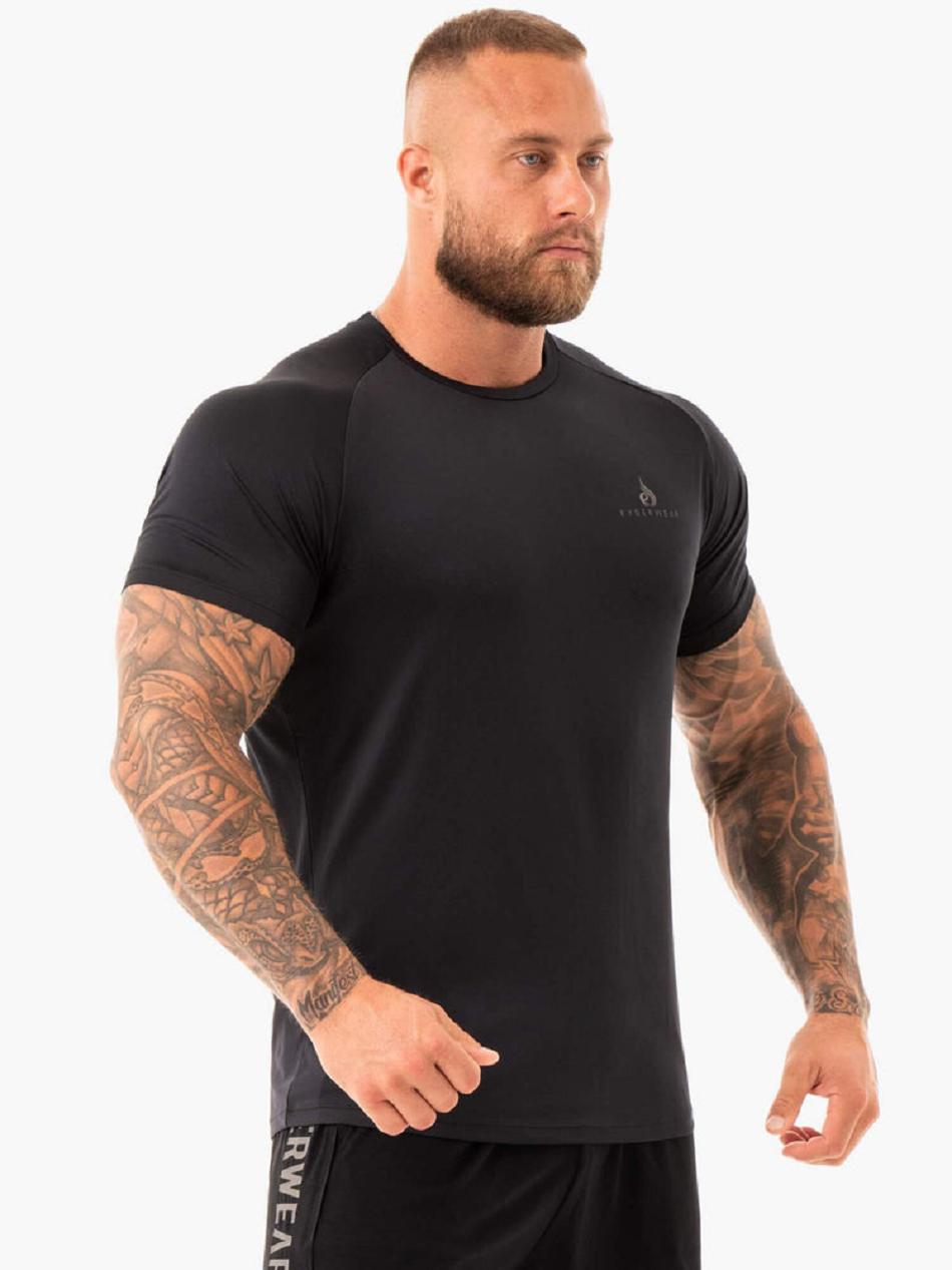 Black Men's Ryderwear Breeze T-Shirt Top | GB8367687