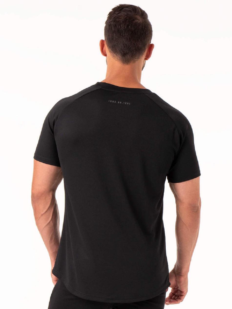 Black Men's Ryderwear Camo Tech Mesh T-Shirt Top | NG8467892