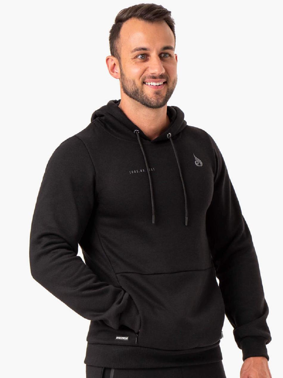 Black Men's Ryderwear Camo Tech Pullover Hoodie | MT8913123