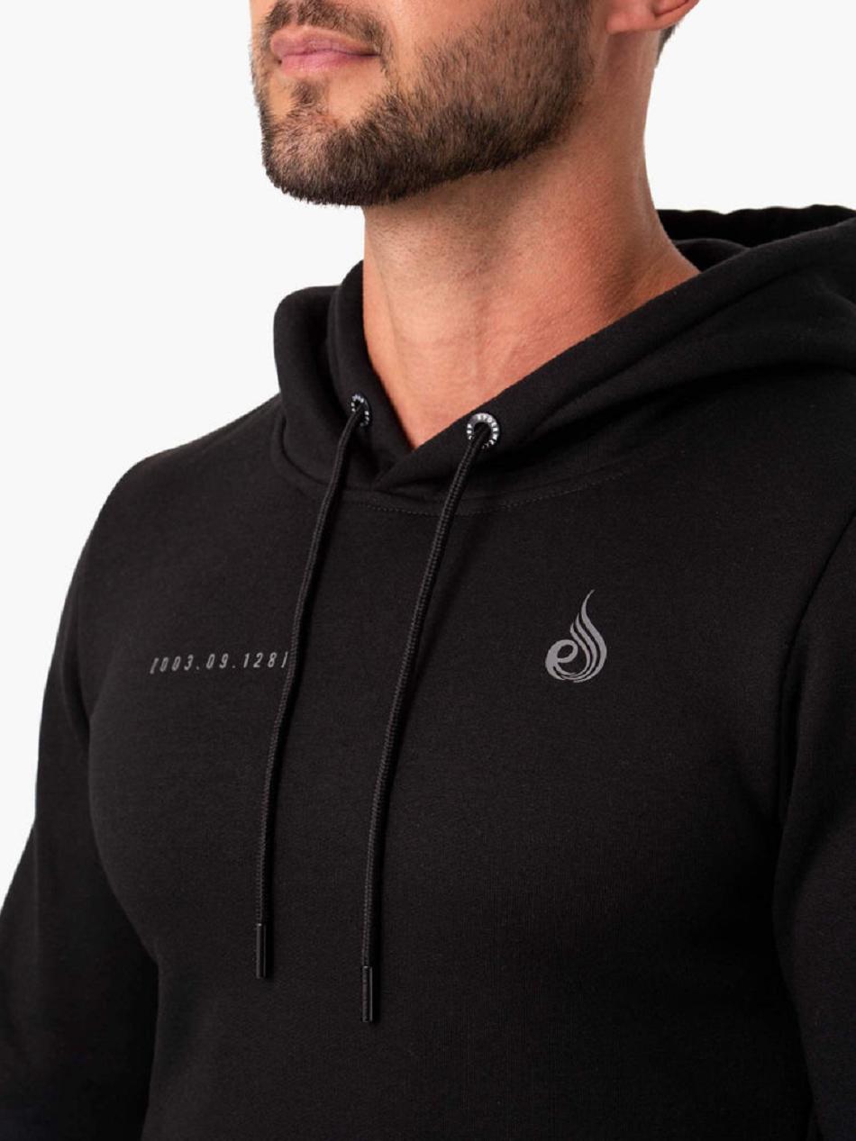 Black Men's Ryderwear Camo Tech Pullover Hoodie | MT8913123