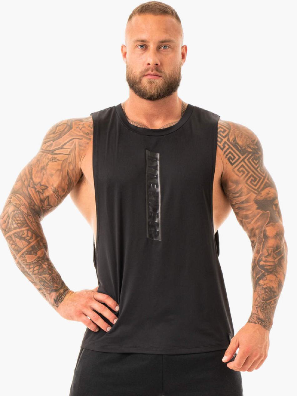 Black Men\'s Ryderwear Combat Baller Tank Top | MT8440228