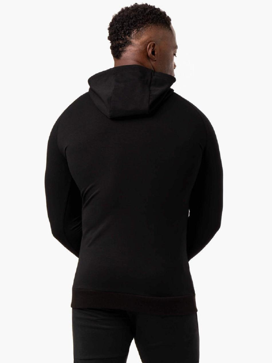 Black Men's Ryderwear Critical Zip Up Hoodie | MNG87498