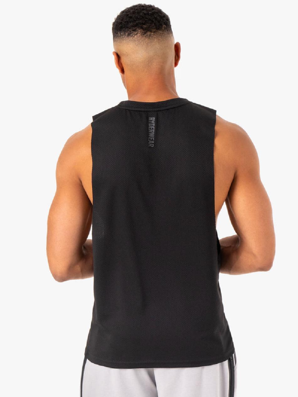 Black Men's Ryderwear Enhance Baller Tank Top | 89JS90709