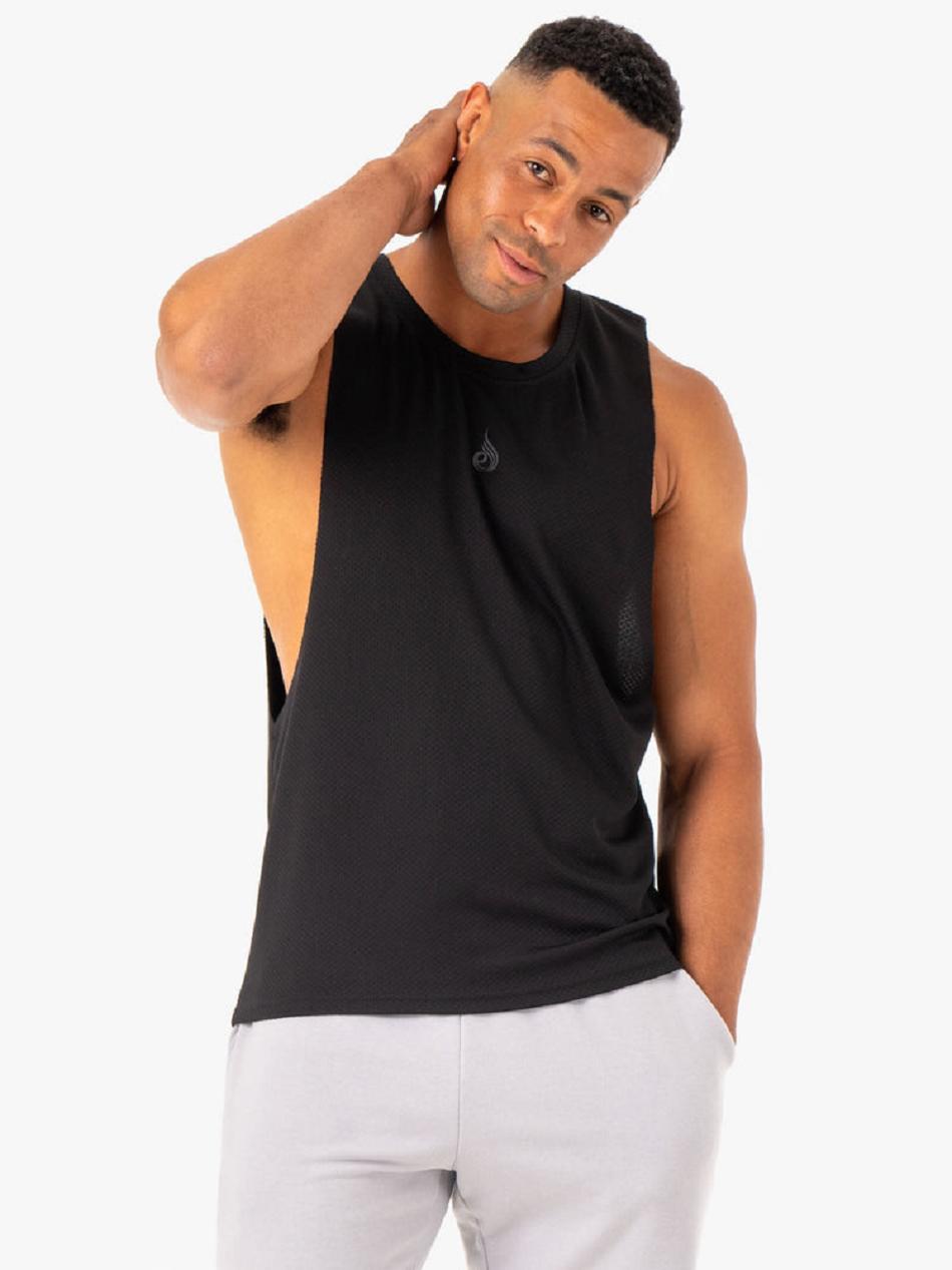 Black Men's Ryderwear Enhance Baller Tank Top | 89JS90709