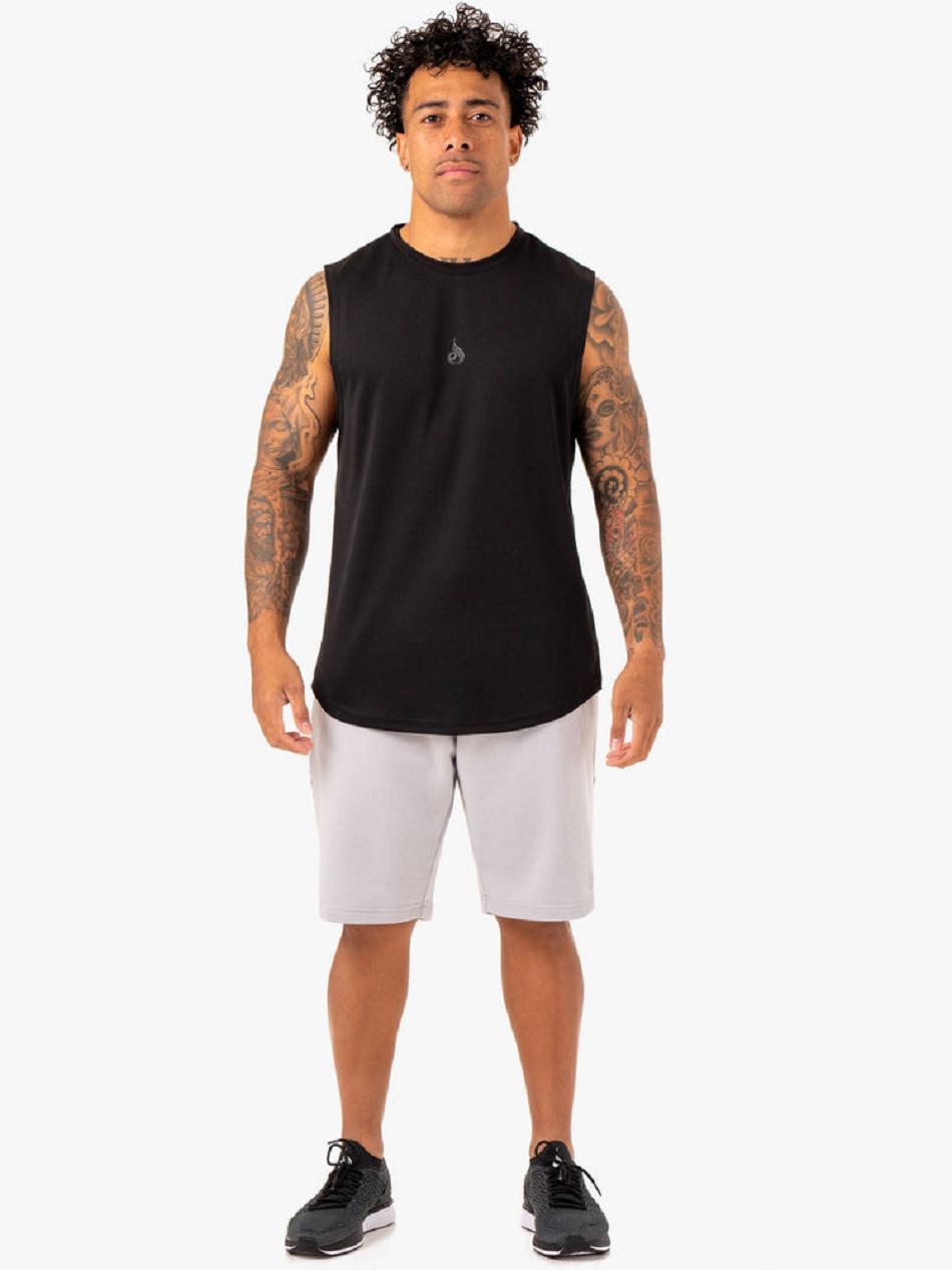 Black Men's Ryderwear Enhance Muscle Tanks | 82YH88799