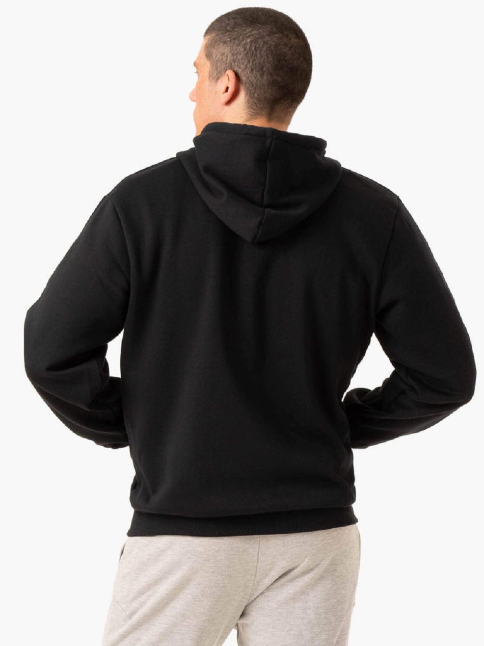 Black Men's Ryderwear Essential Zip Up Hoodie | FG9021751