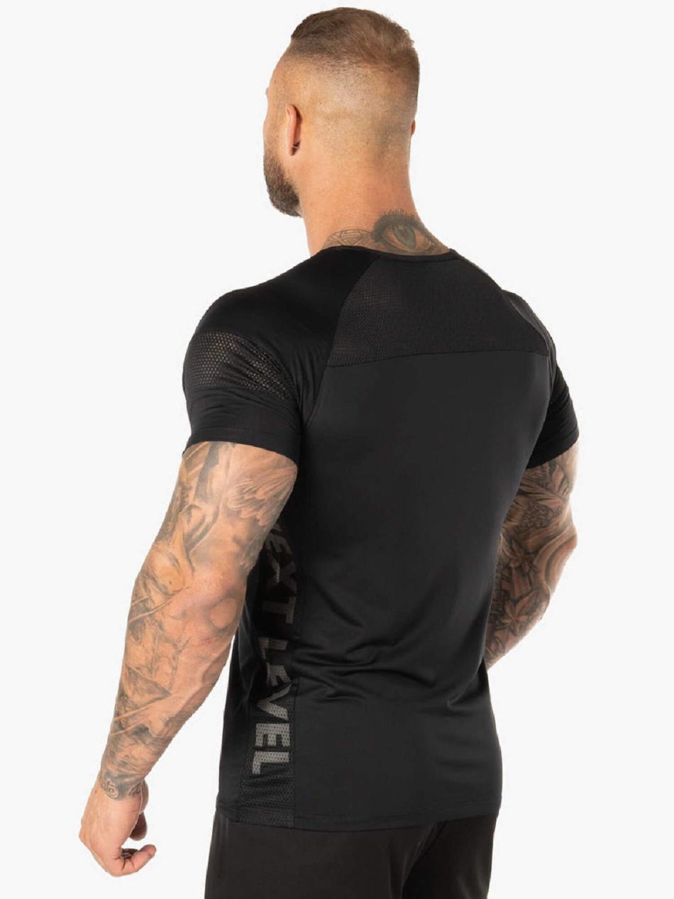 Black Men's Ryderwear Evo T-Shirt Top | 123S83280