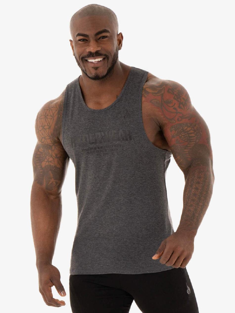 Black Men\'s Ryderwear Focus Baller Tank Top | 6Y8852999