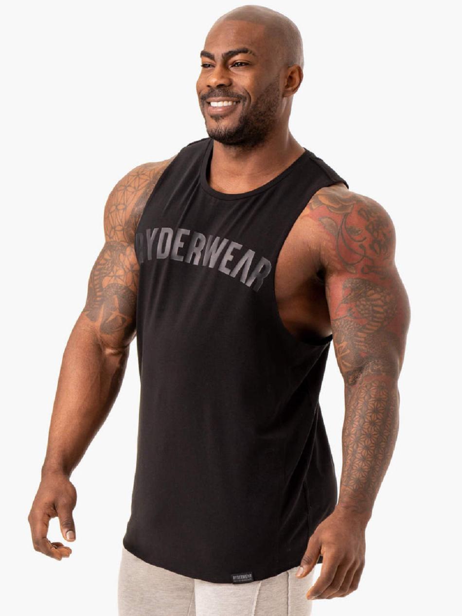 Black Men's Ryderwear Force Baller Tank Top | 6Y8961279