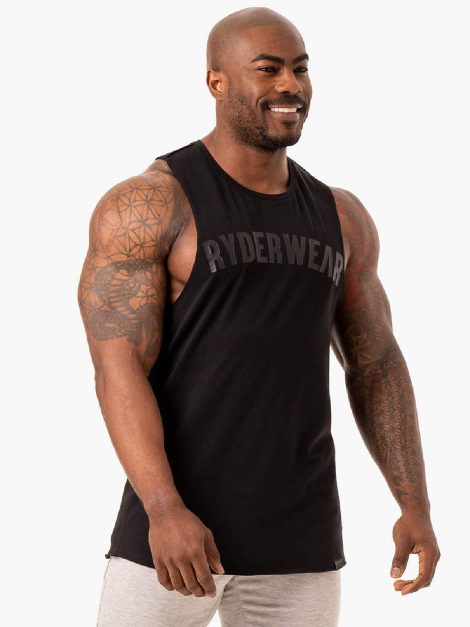 Black Men's Ryderwear Force Baller Tank Top | 6Y8961279