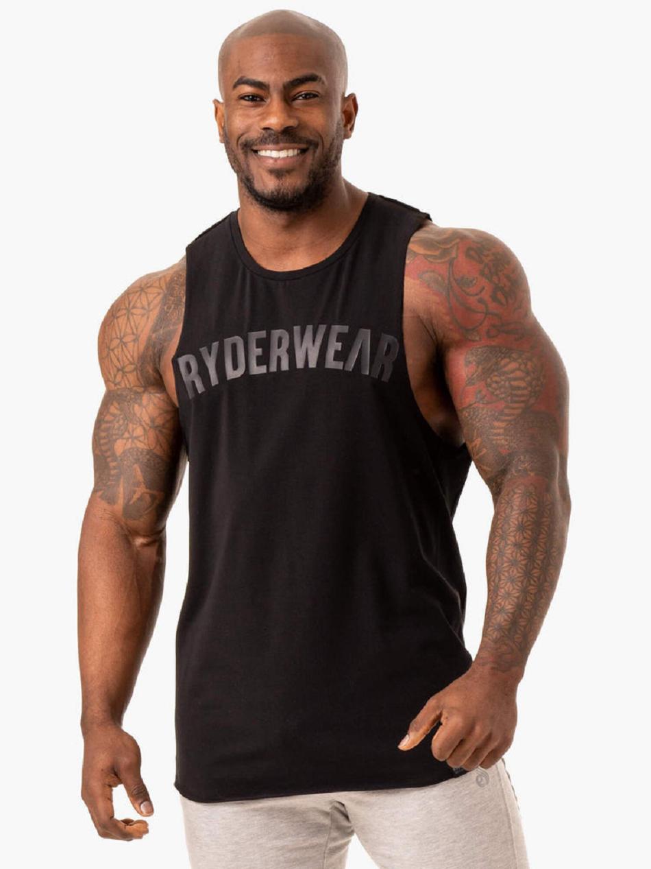 Black Men\'s Ryderwear Force Baller Tank Top | 6Y8961279