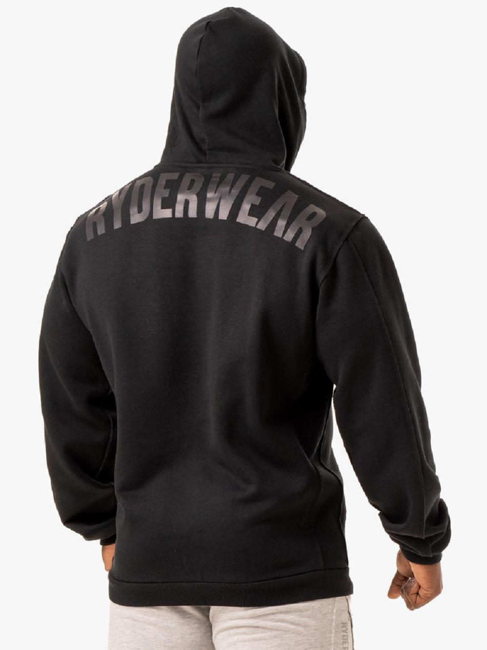 Black Men's Ryderwear Force Pullover Hoodie | 91ES85011