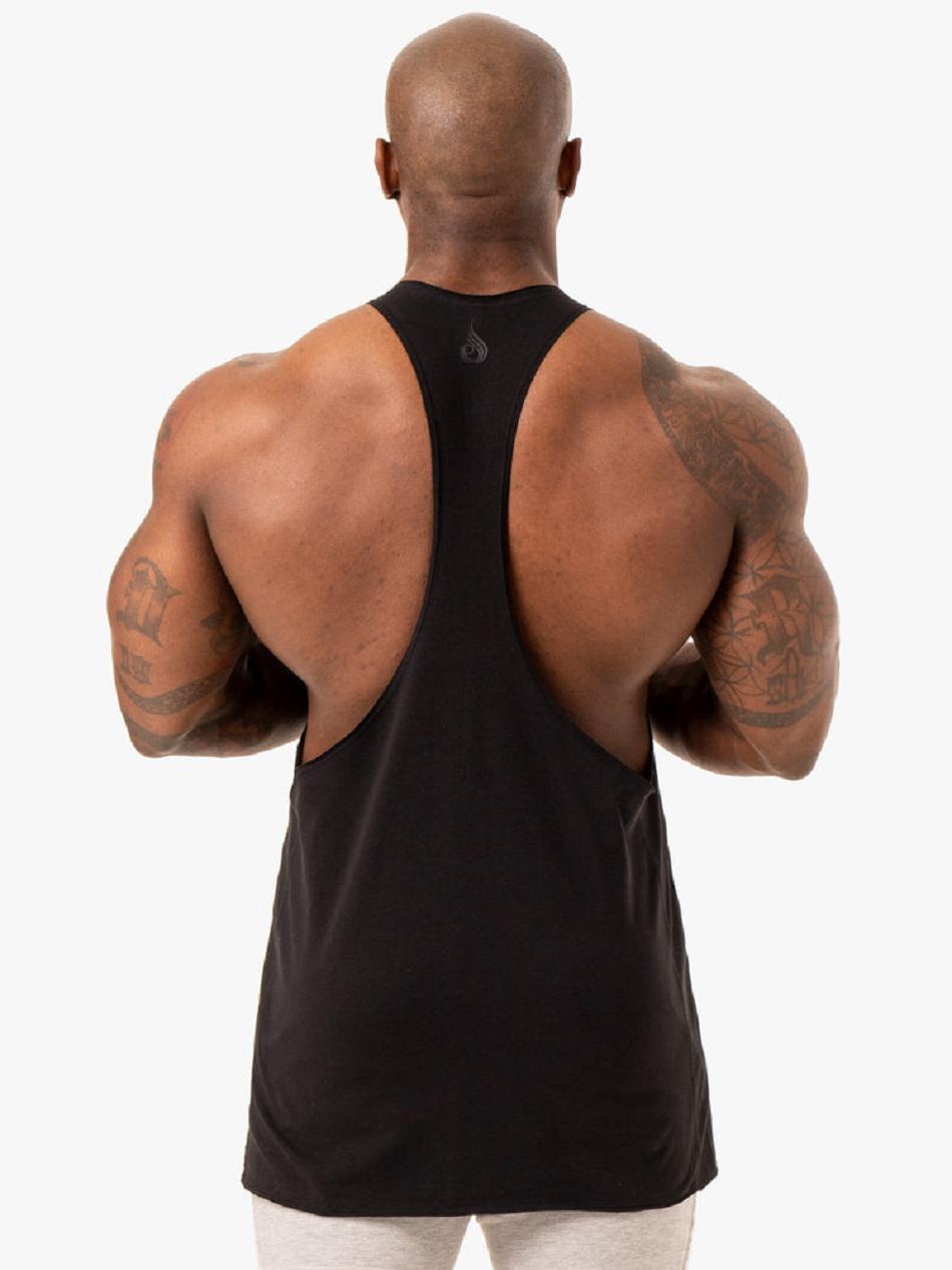 Black Men's Ryderwear Force Stringer T-Back Top | TNTY92536