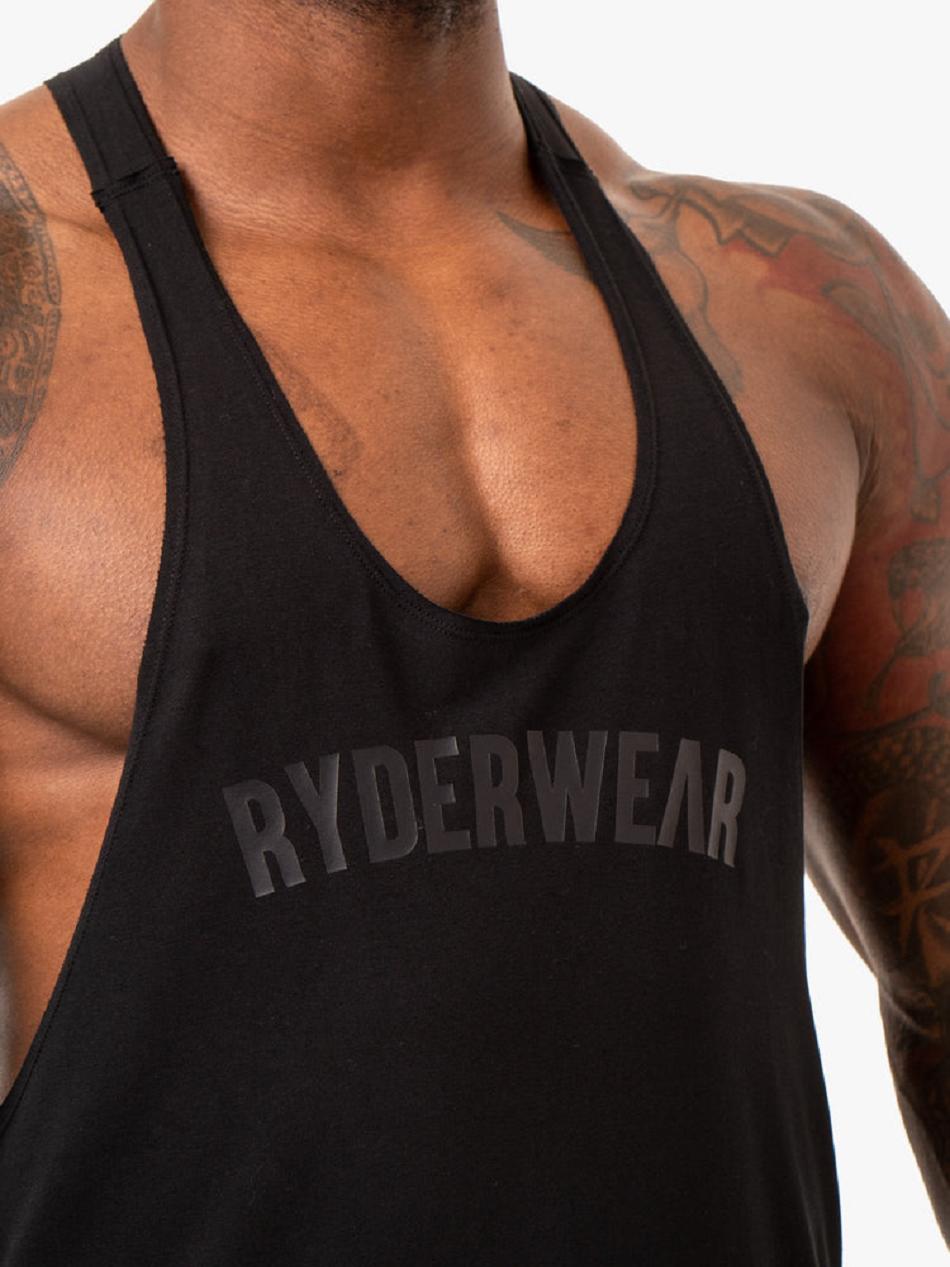 Black Men's Ryderwear Force Stringer T-Back Top | TNTY92536