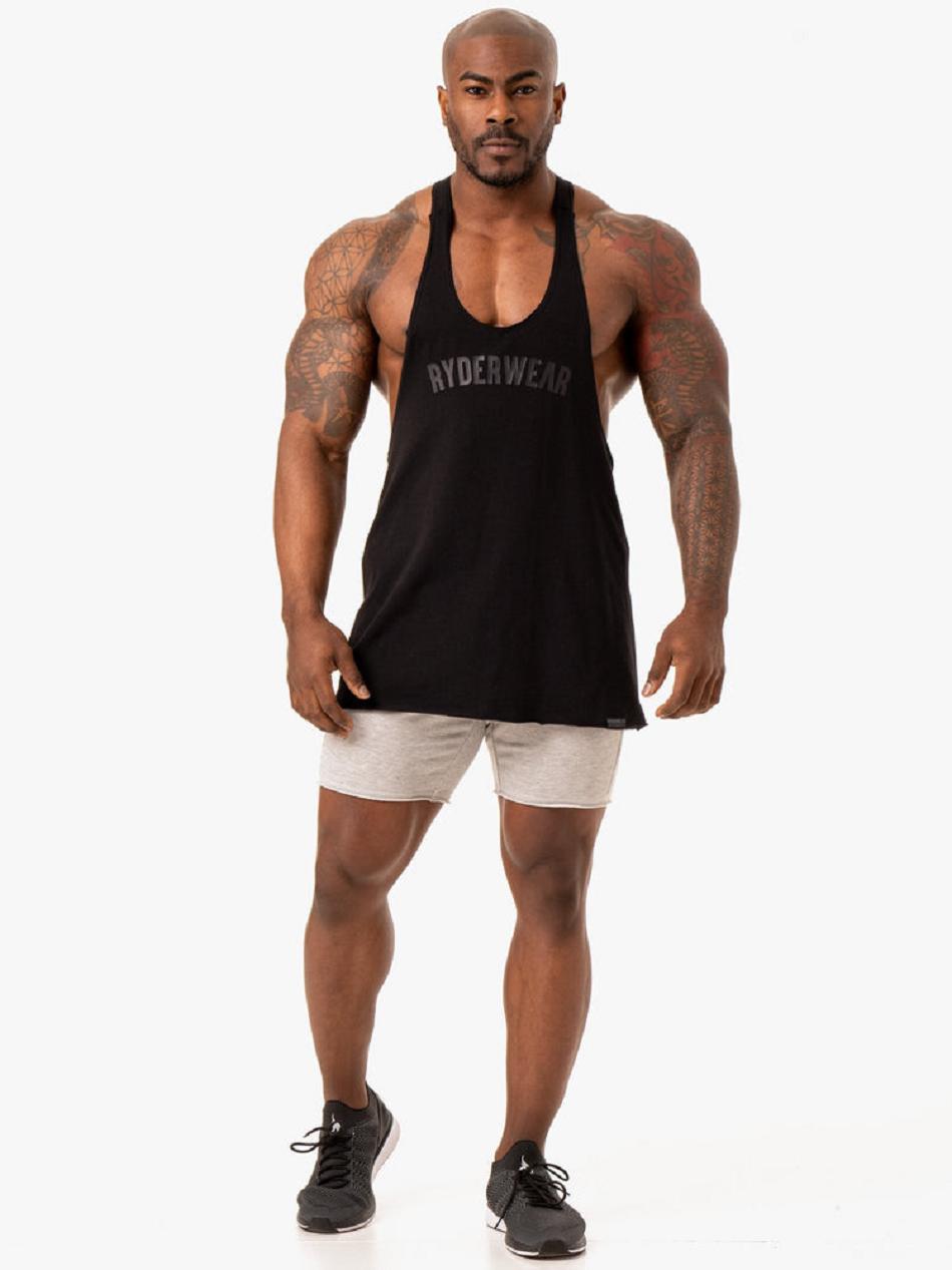 Black Men's Ryderwear Force Stringer T-Back Top | TNTY92536