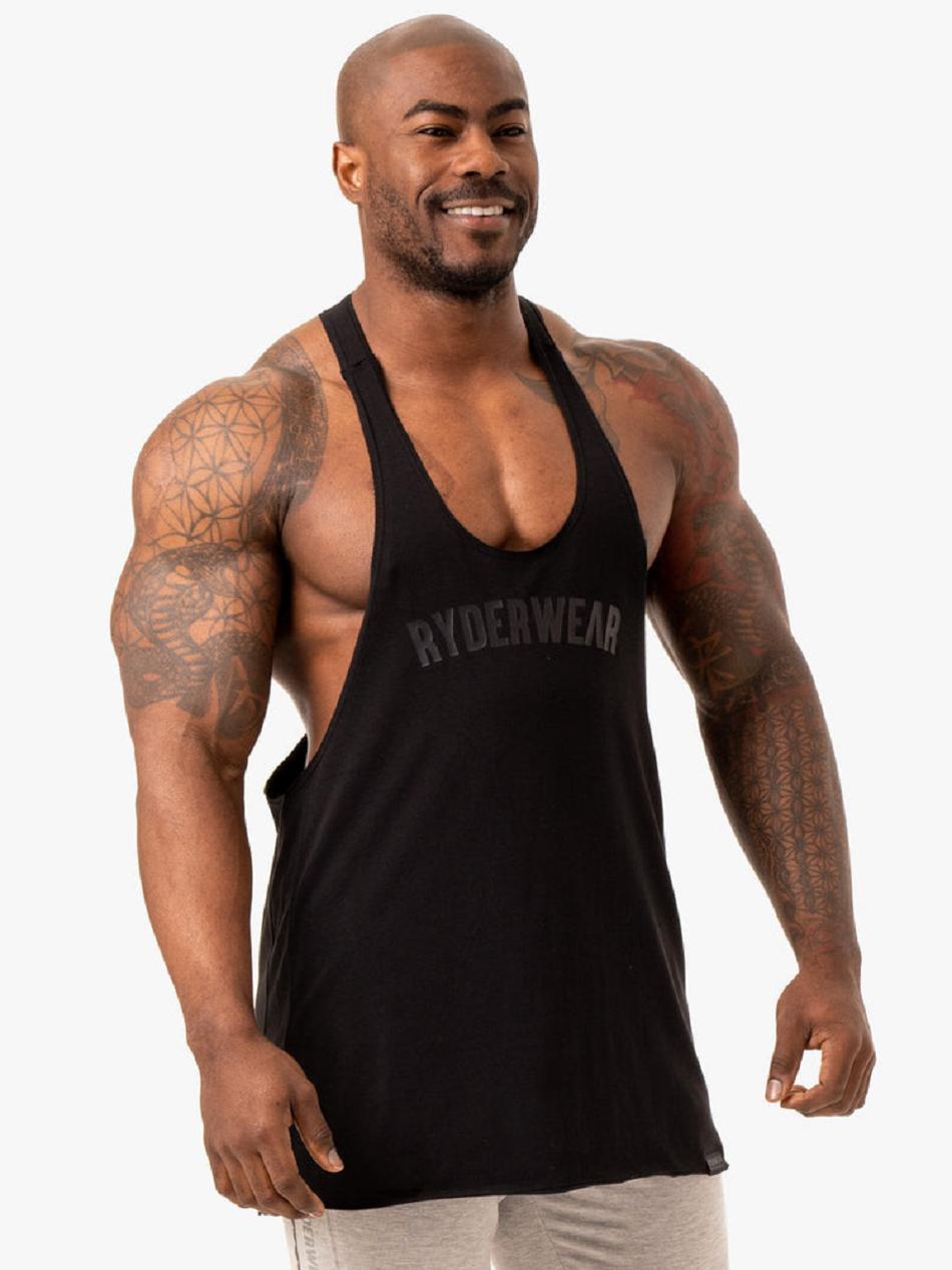 Black Men's Ryderwear Force T-Back Stringers | 87YR36475