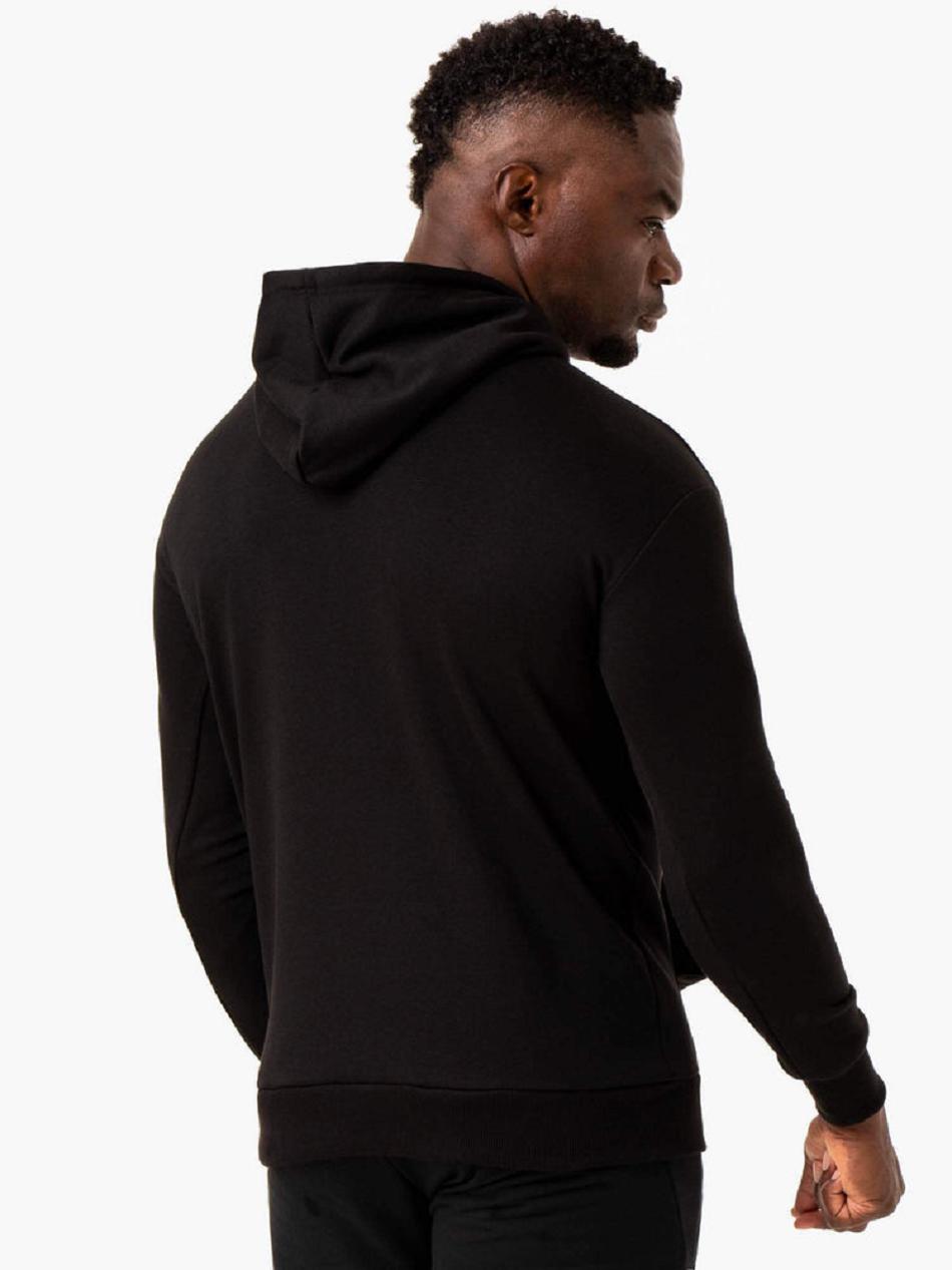 Black Men's Ryderwear Impact Pullover Hoodie | DF9371301