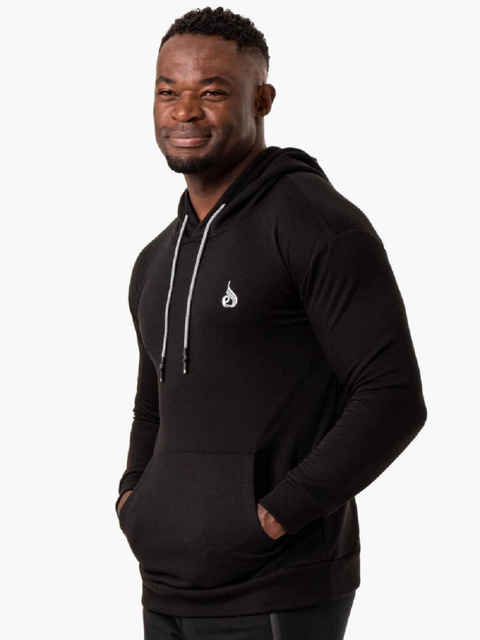 Black Men's Ryderwear Impact Pullover Hoodie | DF9371301